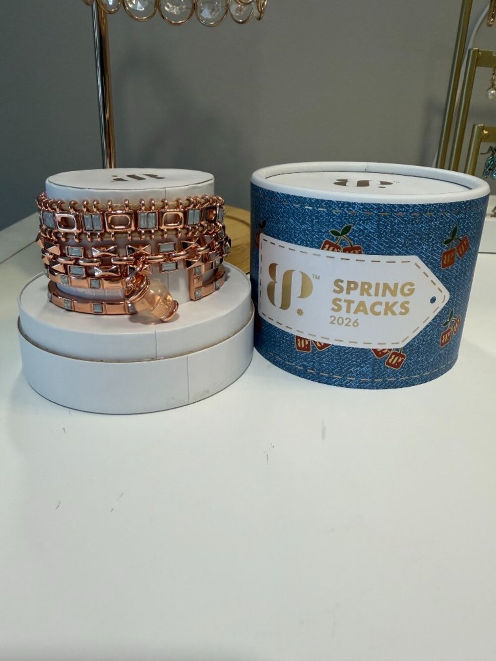 Bomb Party Spring Stacks 2026 "Fizzy And Fabulous" Rose Gold Bracelet Set (NIB)